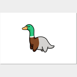 Cute Long Neck Dino Duck, Dinosaurus. Posters and Art
